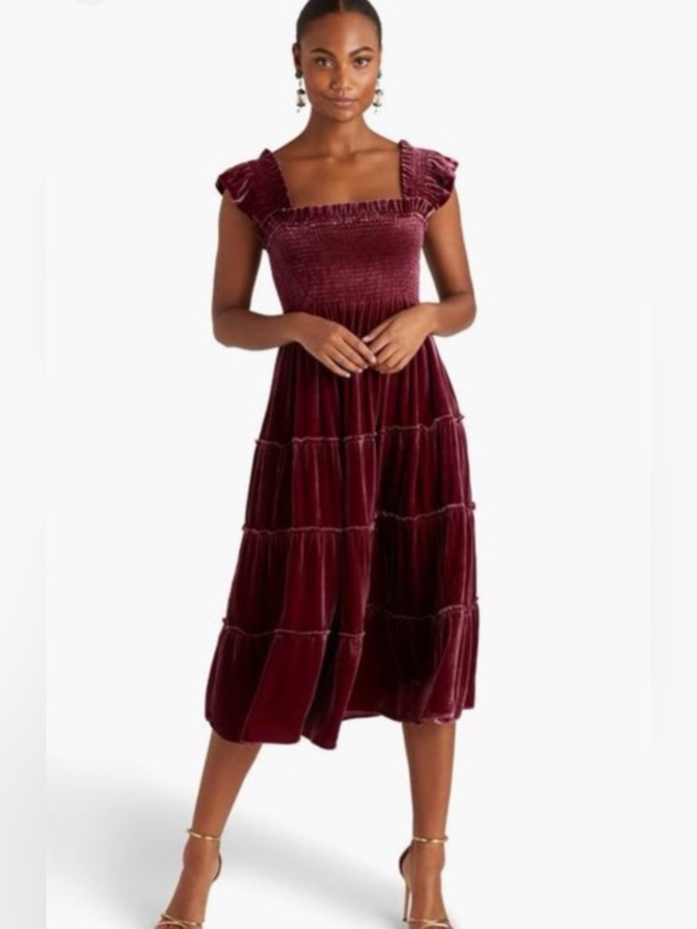 Hill House Ellie Nap Dress in Burgundy Velvet